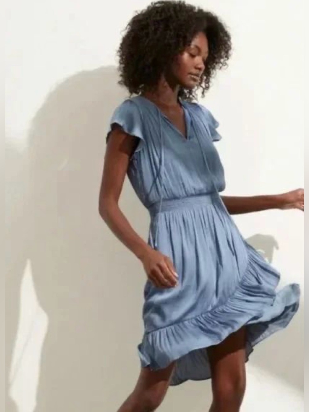 Banana Republic Blue Satin dress.